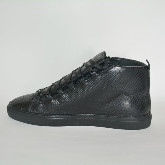 NWT BALENCIAGA MENS HITOP PYTHON LEATHER SNEAKERS US 15 EU 48 - Picture 4 of 9